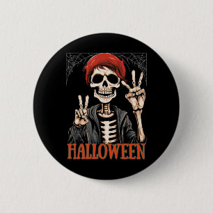 Skeleton Apocalypse Natt i Halloween-funny Knapp