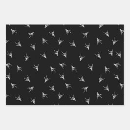 Skeleton ASL ILY händer Papprare