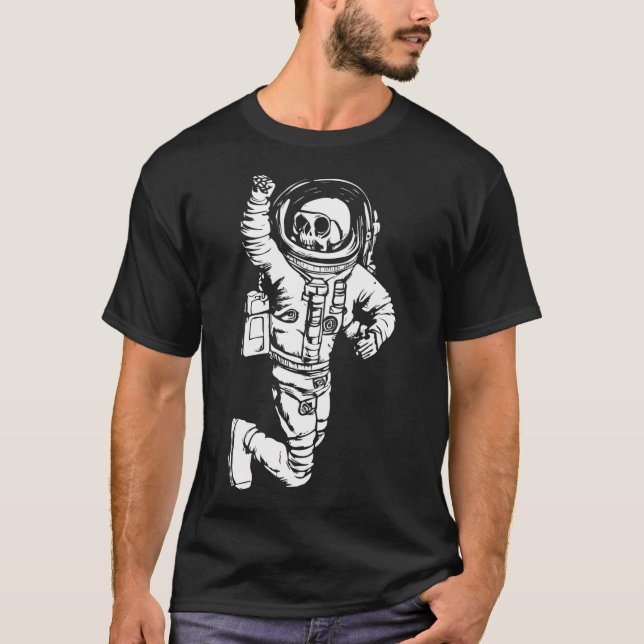 Skeleton Astronaut T Shirt (Framsida)