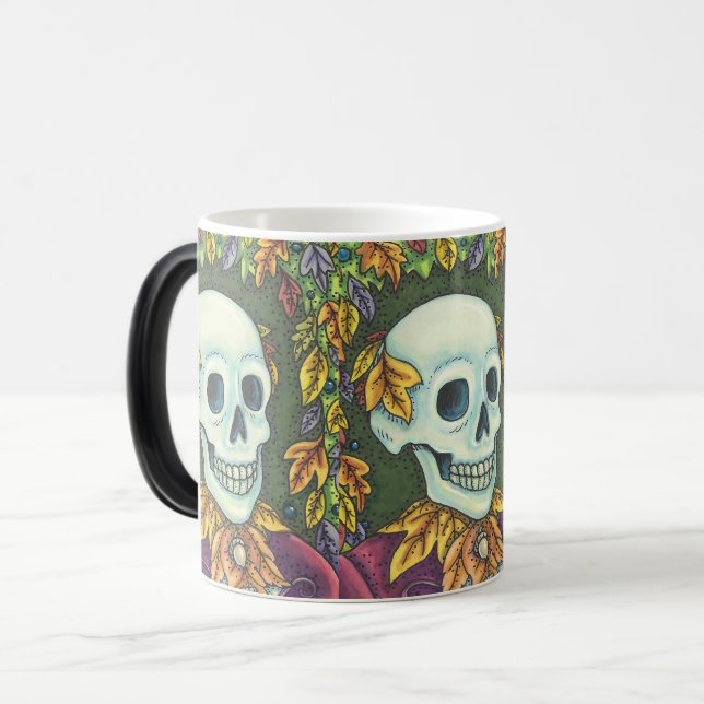 SKELETON AUTUMN GENTLEMAN, HALLOWEEN MORPHING MUGG (Framsida vänster)