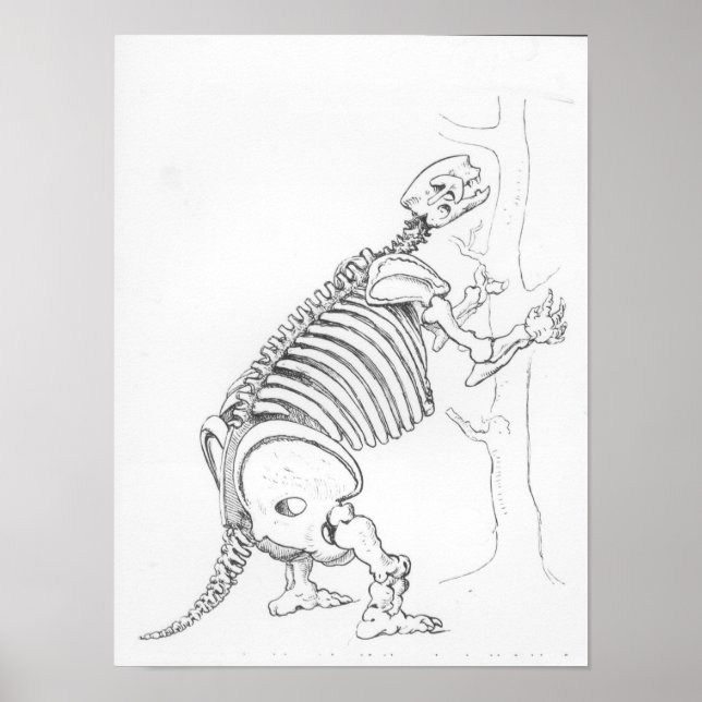 Skeleton av Mylodon Poster (Framsidan)