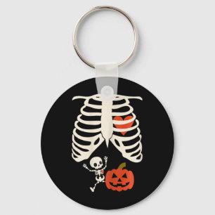 Skeleton Baby Halloween Gravid Par Costume Nyckelring