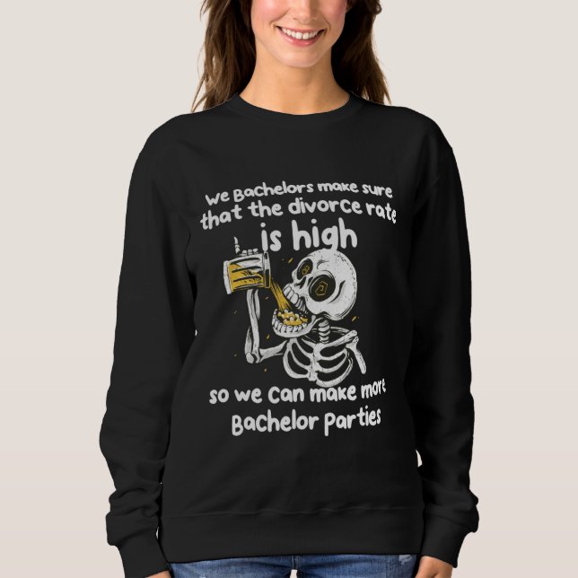 Skeleton Bachelors Parties T Shirt (Framsida)