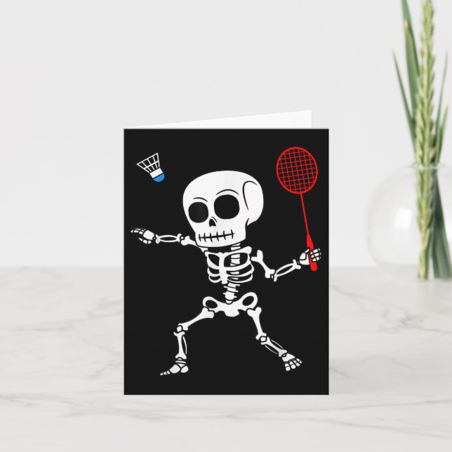 Skeleton Badminton Halloween Sash Shuttle Easy Co Kort (Framsida)