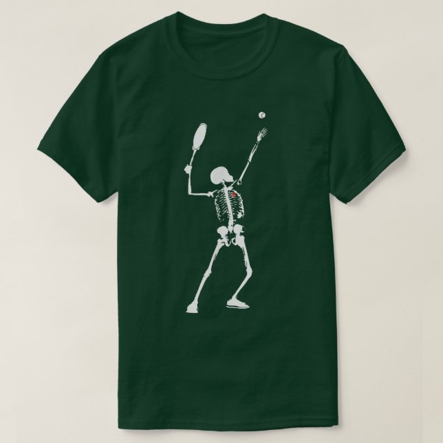 Skeleton Badminton  T Shirt (Design framsida)