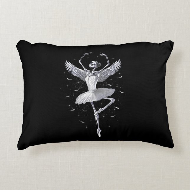 Skeleton Ballerina Prydnadskudde (Framsidan)