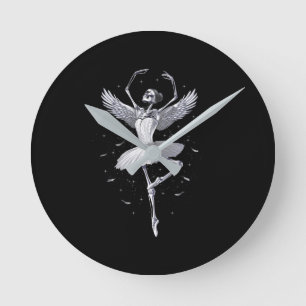 Skeleton Ballerina Rund Klocka