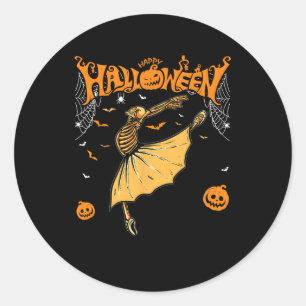 Skeleton Ballerinas Ballet Dance Cute Halloween Co Runt Klistermärke