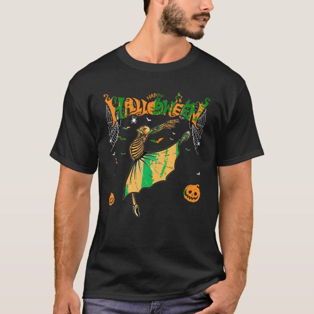 Skeleton Ballerinas Ballet Dance Cute Halloween Co T Shirt (Framsida)