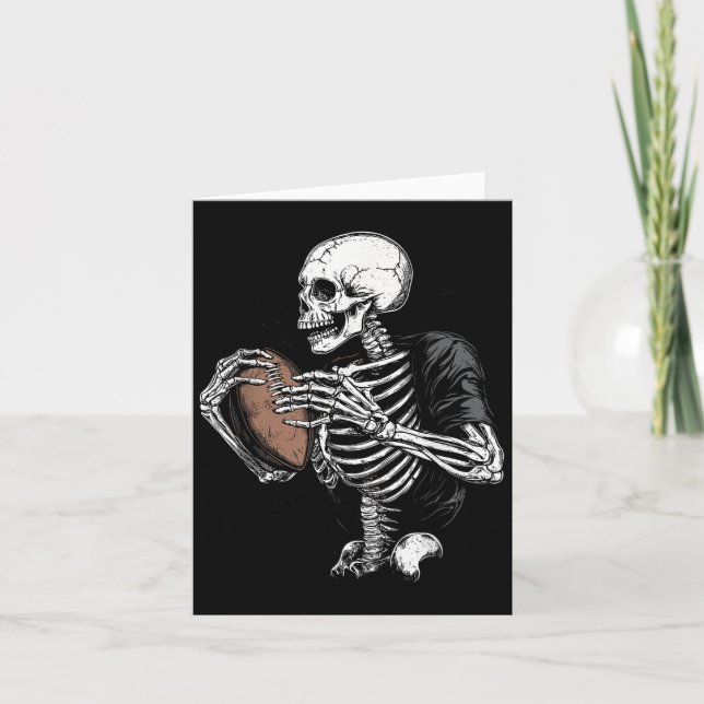 Skeleton Baseball Halloween Costume Funny Manar Bo Kort (Framsida)