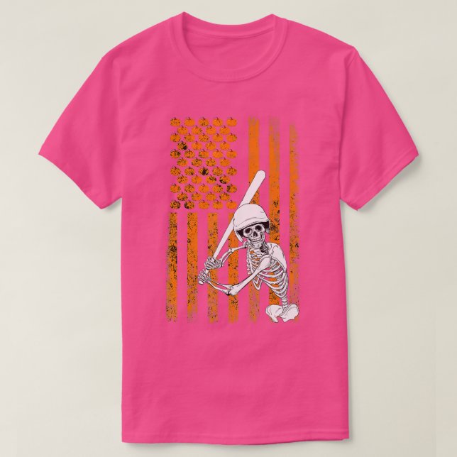 Skeleton Baseball Player Fan Skeleton Halloween Ba T Shirt (Design framsida)