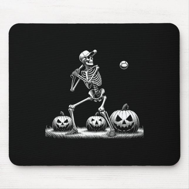 Skeleton Baseball Player Halloween Manar Womens Ki Musmatta (Framsidan)