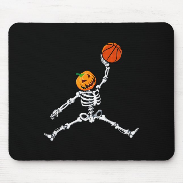 Skeleton Basketball Halloween Pumpkin Slam dunk Musmatta (Framsidan)
