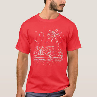 Skeleton Beach Chill, sommarnaturparagraftart  T Shirt