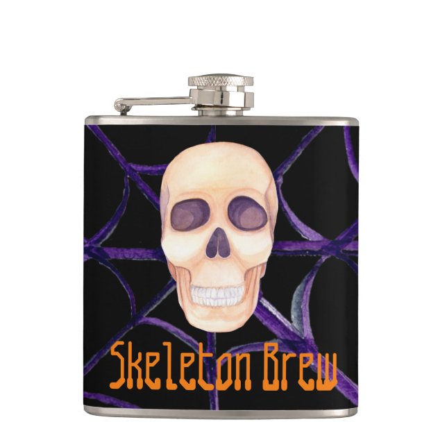Skeleton Bergvinylglasflaska Fickplunta (Framsidan)