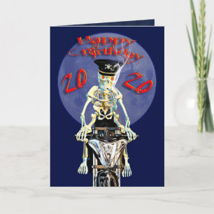 Skeleton biker 20-årskort kort