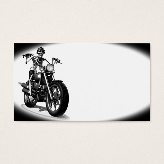 Skeleton Biker Visitkort (Framsidan)