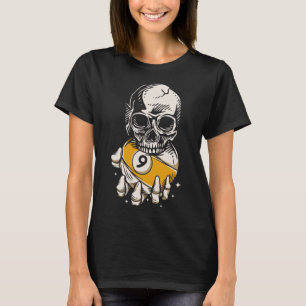 Skeleton Billiards Ll Snooker Bassäng Billiards Pl T Shirt