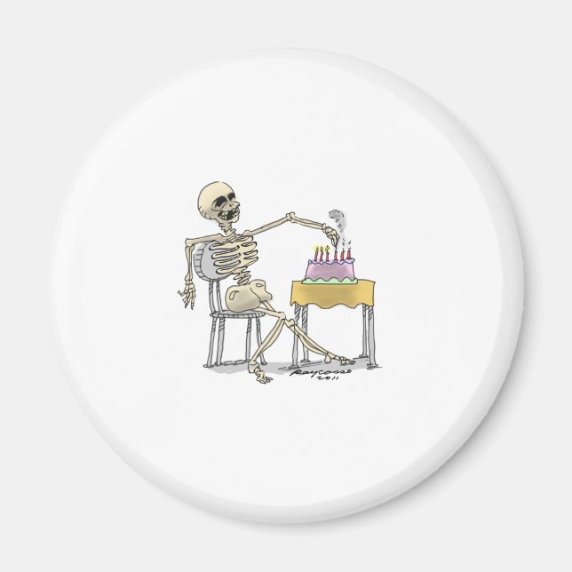 sKeLeToN BiRtHdAy CaKe Magnet (Framsidan)