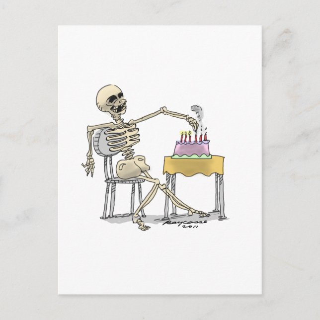 sKeLeToN BiRtHdAy CaKe Vykort (Framsida)