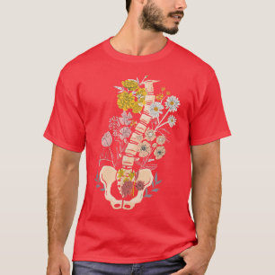 Skeleton Blommigt Cottagecore Aesthetic Fairycore T Shirt