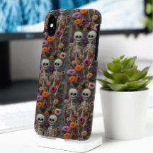 Skeleton Blommigt Embroidery Stil iPhone/iPad Case