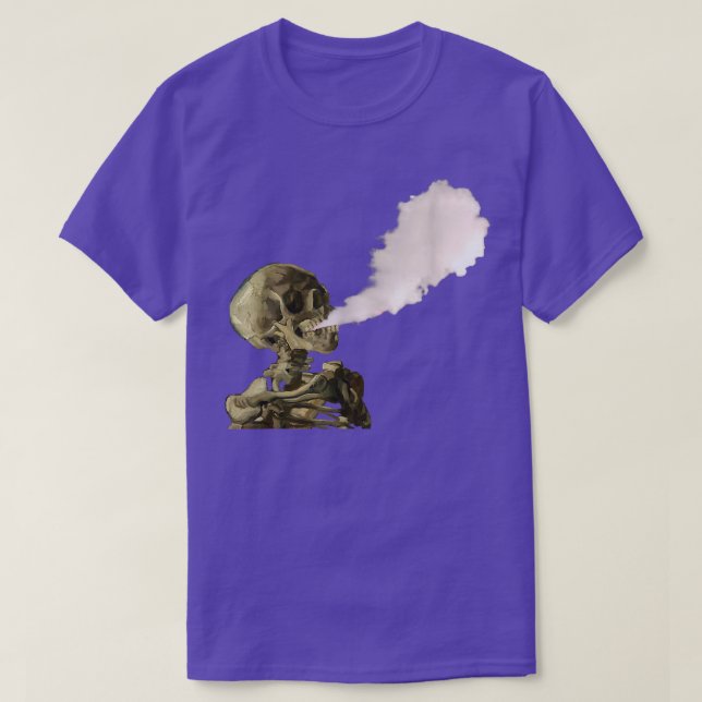 Skeleton blowing major vape cloud  t shirt (Design framsida)