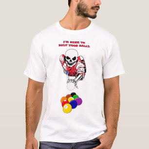 Skeleton Boll buster Bassäng Billiards originalko T Shirt
