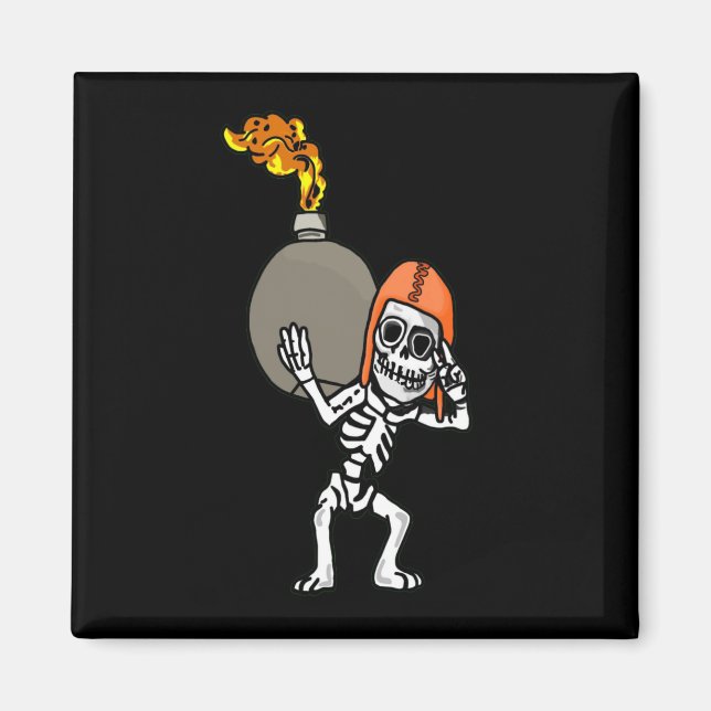 Skeleton Bomber Magnet (Framsidan)