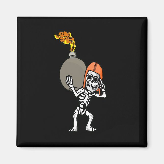 Skeleton Bomber Magnet (Framsidan)