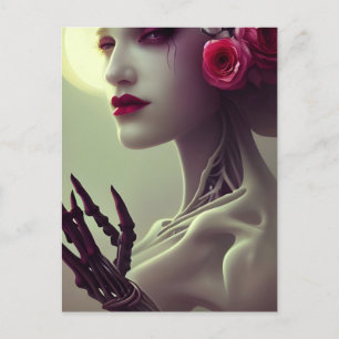Skeleton Bone Woman-vykort Vykort