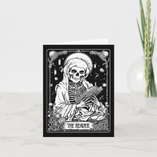 Skeleton Bookish Halloween S-läsarens Tarot Card Kort
