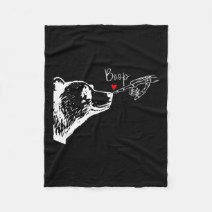 Skeleton Boop Bear Funny Halloween Girl Manar Wome Fleecefilt