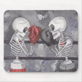 Skeleton Boxing Mouse Pad Original Watercolor Musmatta