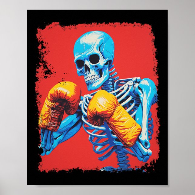 Skeleton Boxing Poster (Framsidan)