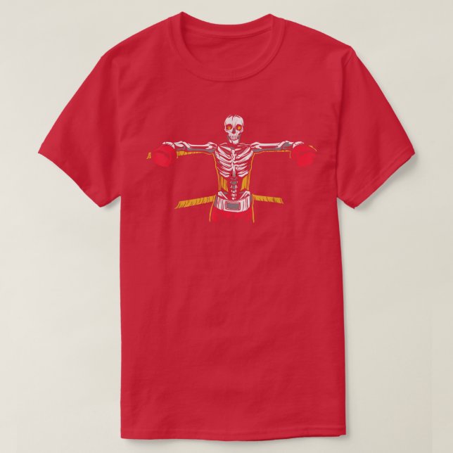 Skeleton boxing ring T-Shirt (Design framsida)