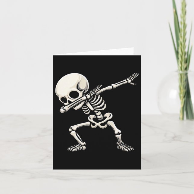 Skeleton Boys Kids Manar Funny Halloween Kort (Framsida)