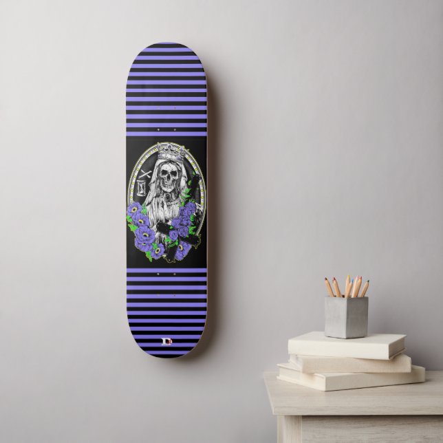 Skeleton Bride med Rand d Brand Mini Skateboard Bräda 18,5 Cm (Väggkonst)