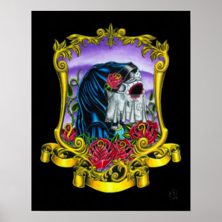 Skeleton Bride Print Poster