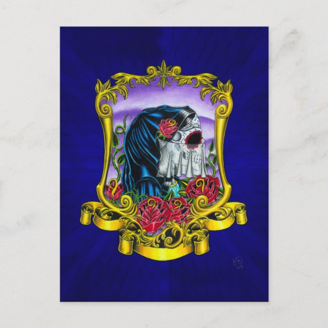 Skeleton Bride vykort (Framsida)