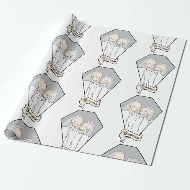 Skeleton Brides Presentpapper (Utrullad)