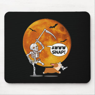 Skeleton Brken Leg Halloween Corgi Reaper Scythe Musmatta