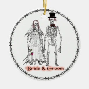 Skeleton Bröllop prydnadsföremål Julgransprydnad Keramik