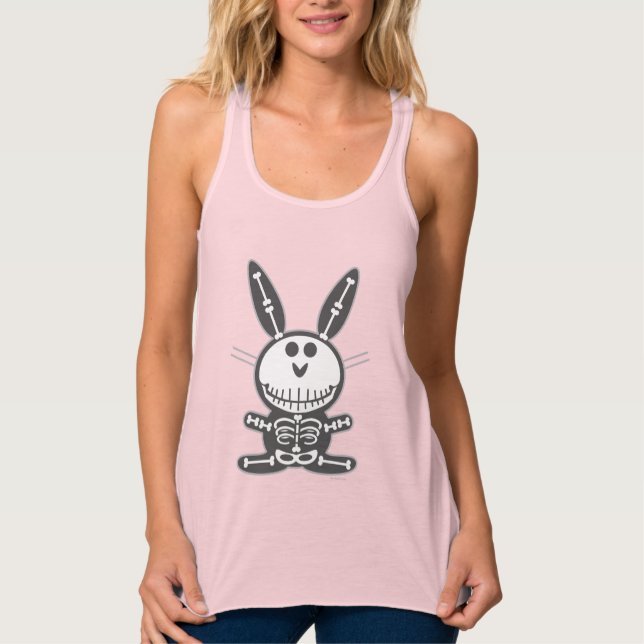 Skeleton Bunny Linne Med Racerback (Framsida)