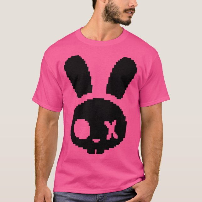 Skeleton Bunny Logotyp T Shirt (Framsida)