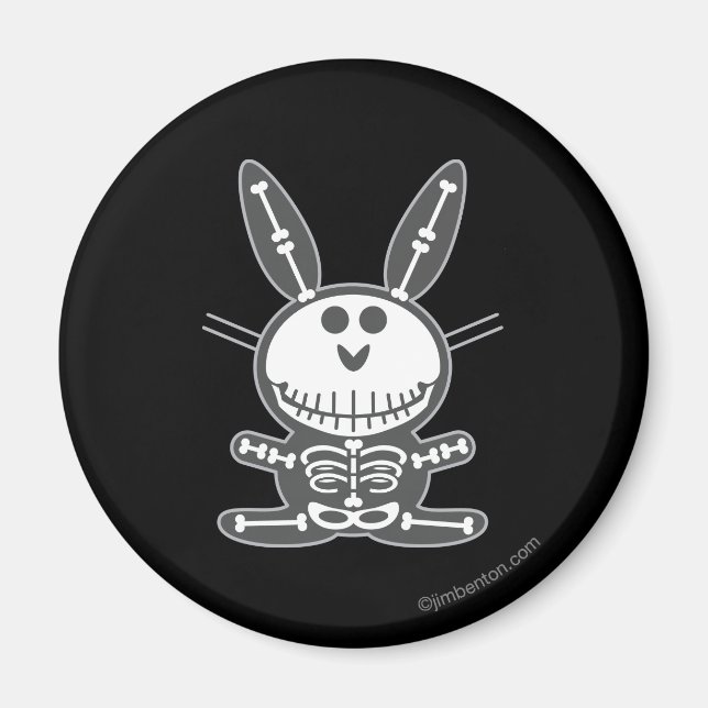 Skeleton Bunny Magnet (Framsidan)