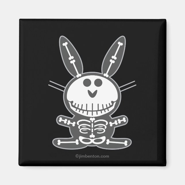 Skeleton Bunny Magnet (Framsidan)