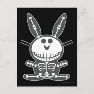Skeleton Bunny Vykort