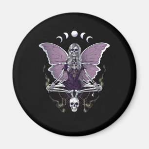 Skeleton Butterfly Goth Magnet