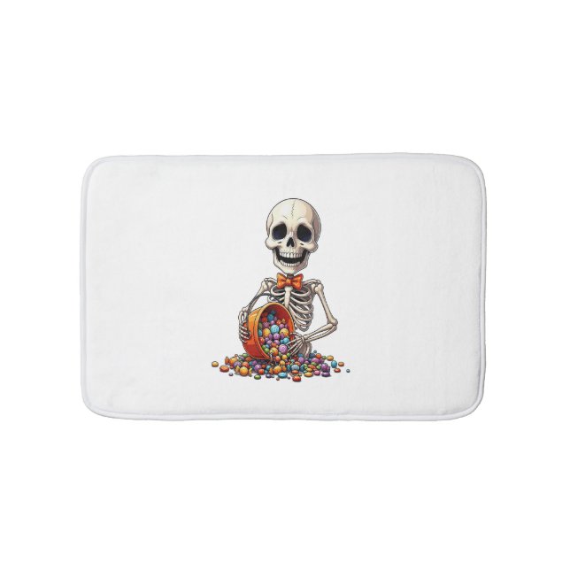 Skeleton Candy Bowl Halloween Badrumsmatta (Framsidan)